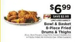 ShopRite Bowl & Basket 8-Piece Fried Drums & Thighs offer