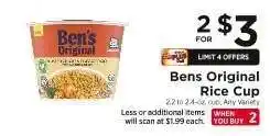 ShopRite Bens Original Rice Cup offer