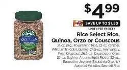 ShopRite Rice Select Rice, Quinoa, Orzo or Couscous offer