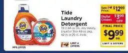 ShopRite Tide Laundry Detergent offer