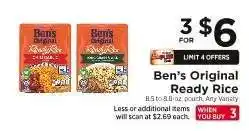 ShopRite Ben's Original Ready Rice offer
