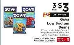 ShopRite Goya Low Sodium Beans offer