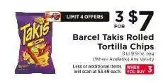 ShopRite Barcel Takis Rolled Tortilla Chips offer