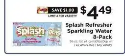 ShopRite Splash Refresher Sparkling Water 8-Pack offer