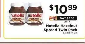 ShopRite Nutella Hazelnut Spread Twin Pack offer