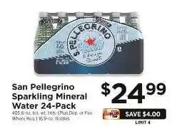 ShopRite San Pellegrino Sparkling Mineral Water 24-Pack offer