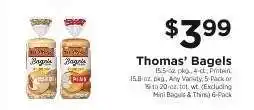ShopRite Thomas' Bagels offer