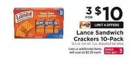 ShopRite Lance Sandwich Crackers 10-Pack offer