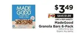ShopRite MadeGood Granola Bars 6-Pack offer