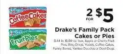ShopRite Drake's Family Pack Cakes or Pies offer