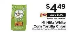 ShopRite Mi Niña White Corn Tortilla Chips offer