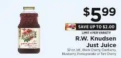 ShopRite R.W. Knudsen Just Juice offer