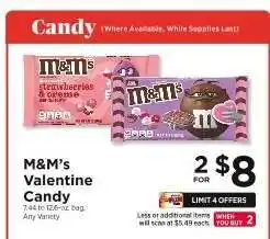ShopRite M & M's Valentine Candy offer