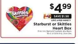 ShopRite Starburst or Skittles Heart Box offer