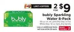 ShopRite bubly Sparkling Water 8-Pack offer