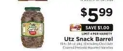 ShopRite Utz Snack Barrel offer