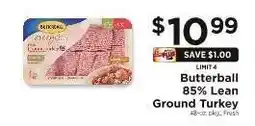 ShopRite Butterball 85% Lean Ground Turkey offer