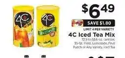 ShopRite 4C Iced Tea Mix offer