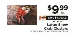 ShopRite Large Snow Crab Clusters offer