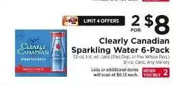 ShopRite Clearly Canadian Sparkling Water 6-Pack offer