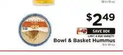 ShopRite Bowl & Basket Hummus offer
