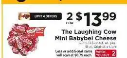 ShopRite The Laughing Cow Mini Babybel Cheese offer