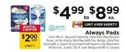 ShopRite Always Pads offer