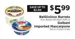 ShopRite BelGioioso Burrata or Galbani Imported Mascarpone offer