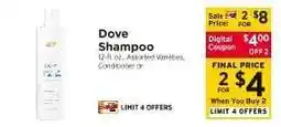 ShopRite Dove Shampoo offer