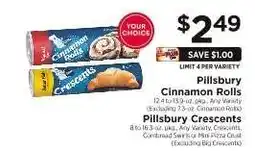 ShopRite Pillsbury Cinnamon Rolls or Crescents offer