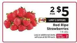 ShopRite Red Ripe Strawberries offer