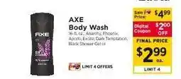 ShopRite Axe Body Wash offer