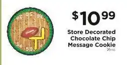 ShopRite Store Decorated Chocolate Chip Message Cookie offer