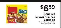 ShopRite Banquet Brown'N Serve Sausage offer