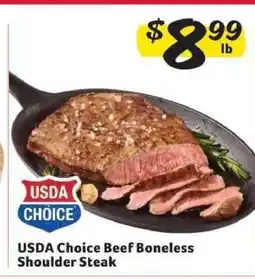 Winn Dixie USDA Choice Beef Boneless Shoulder Steak offer