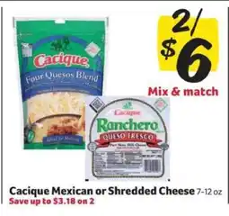 Winn Dixie Cacique Mexican or Shredded Cheese offer