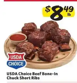 Winn Dixie USDA Choice Beef Bone-In Chuck Short Ribs offer