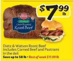 Winn Dixie Dietz & Watson Roast Beef offer