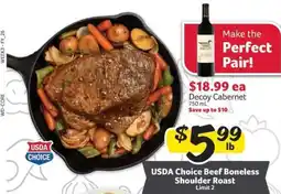 Winn Dixie USDA Choice Beef Boneless Shoulder Roast offer