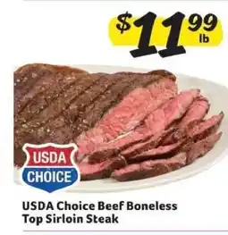 Winn Dixie USDA Choice Beef Boneless Top Sirloin Steak offer