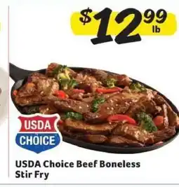 Winn Dixie USDA Choice Beef Boneless Stir Fry offer