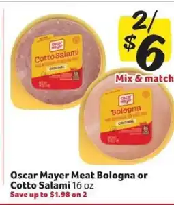 Winn Dixie Oscar Mayer Meat Bologna or Cotto Salami offer