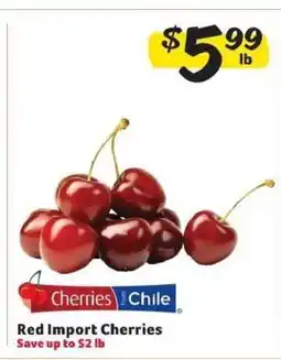 Winn Dixie Red Import Cherries offer
