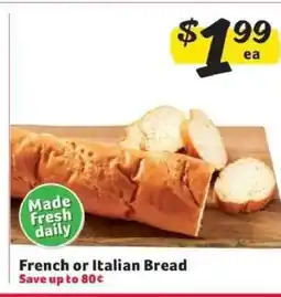 Winn Dixie French or Italian Bread offer