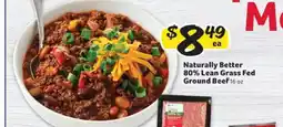 Winn Dixie Naturally Better 80% Lean Grass Fed Ground Beef offer