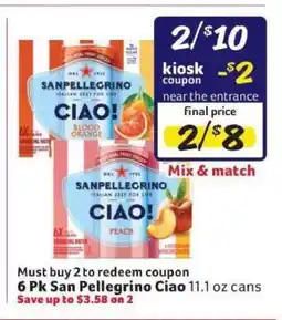 Winn Dixie 6 Pk San Pellegrino Ciao offer