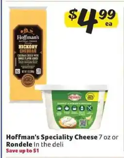 Winn Dixie Hoffman's Speciality Cheese or Rondele offer