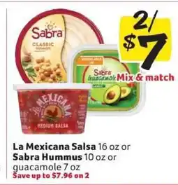 Winn Dixie La Mexicana Salsa or Sabra Hummus or Guacamole offer