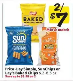 Winn Dixie Frito-Lay Simply, SunChips or Lay's Baked Chips offer