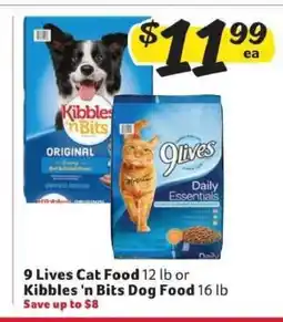 Winn Dixie 9 Lives Cat Food or Kibbles 'n Bits Dog Food offer